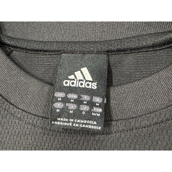 Adidas Men's Black Pullover Sweatshirt 3 Stripes Crew Neck - Men's Size M - Picture 6 of 6